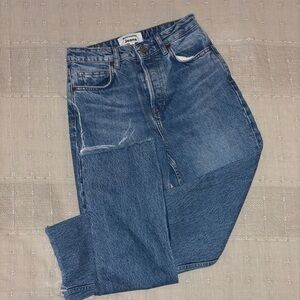 Reformation Light Blue Straight Jeans